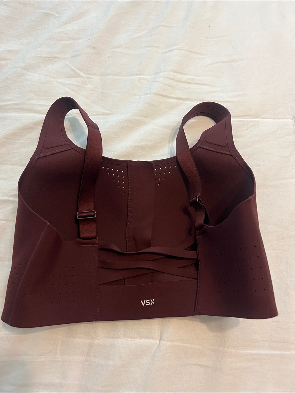 VSX Deep Wine Adjustable-Strap High-Support Sports Bra